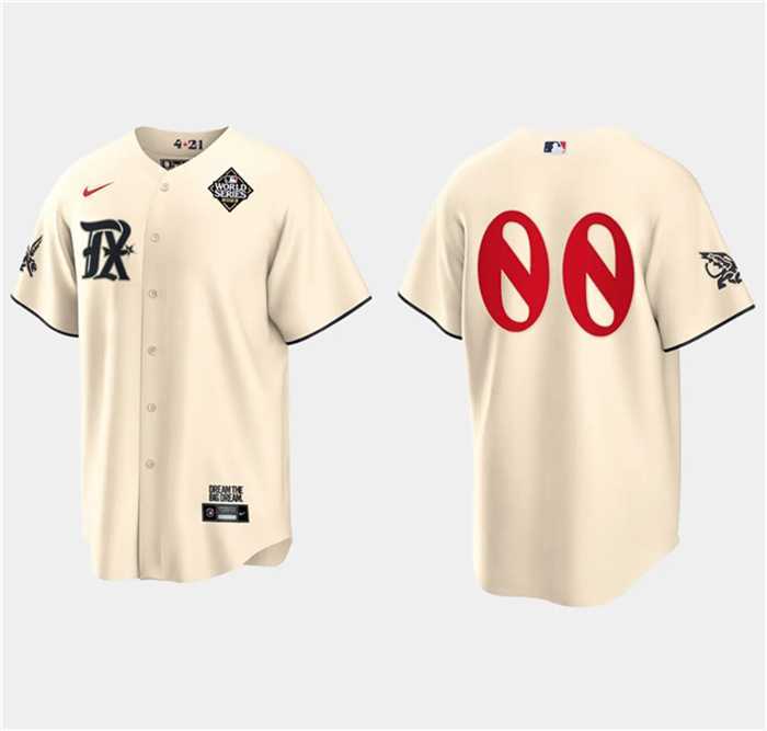 Mens Texas Rangers Active Player Custom Cream 2023 World Series City Connect Stitched Baseball Jersey->customized mlb jersey->Custom Jersey